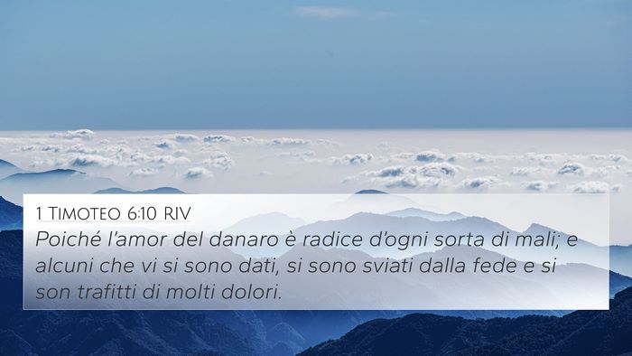 1 Timoteo 6:10 RIV Bible Verse Image