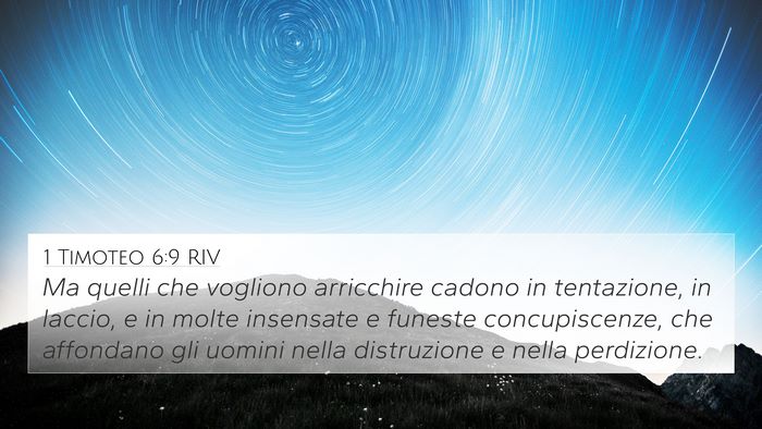 1 Timoteo 6:9 RIV Bible Verse Image