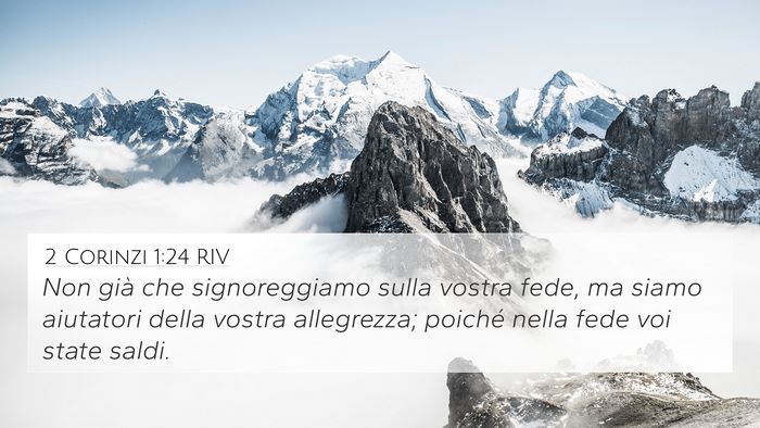 2 Corinzi 1:24 RIV Bible Verse Image