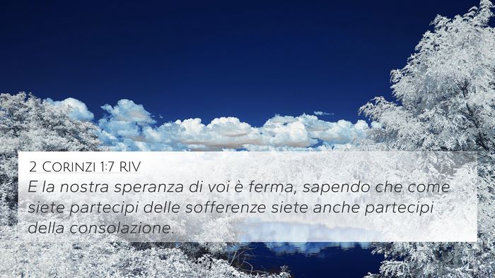 2 Corinzi 1:7 RIV Bible Verse Image