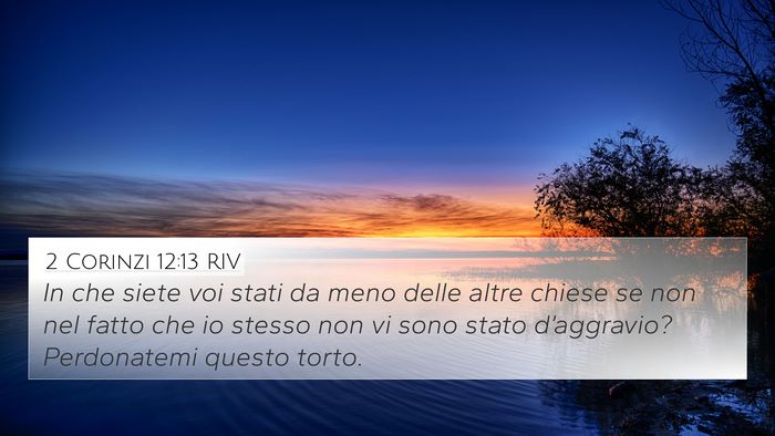 2 Corinzi 12:13 RIV Bible Verse Image