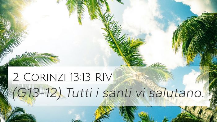 2 Corinzi 13:13 RIV Bible Verse Image