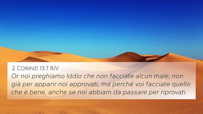 2 Corinzi 13:7 RIV Bible Verse Image