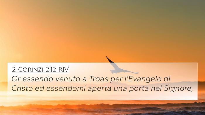 2 Corinzi 2:12 RIV Bible Verse Image