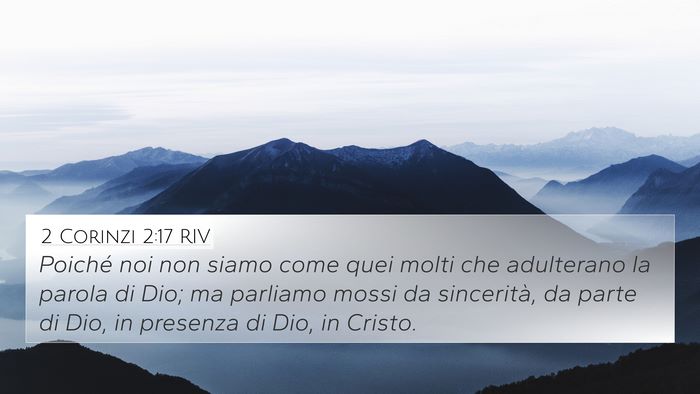 2 Corinzi 2:17 RIV Bible Verse Image
