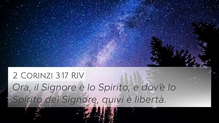 2 Corinzi 3:17 RIV Bible Verse Image
