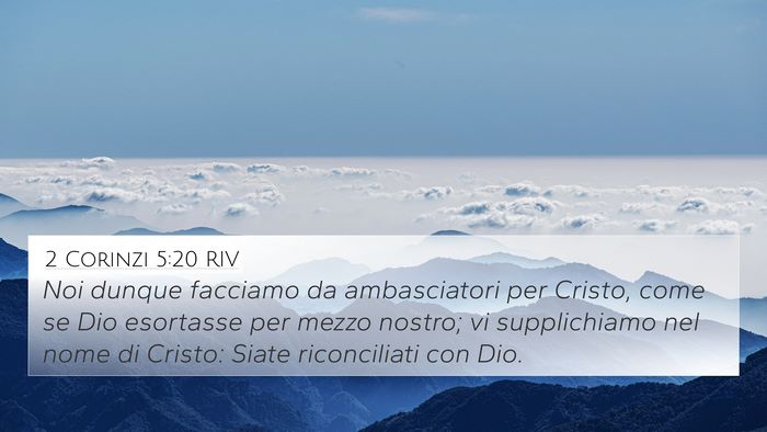 2 Corinzi 5:20 RIV Bible Verse Image