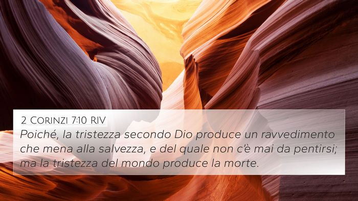 2 Corinzi 7:10 RIV Bible Verse Image