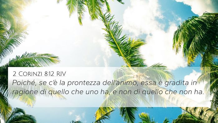 2 Corinzi 8:12 RIV Bible Verse Image