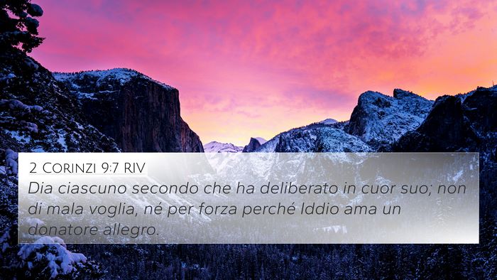 2 Corinzi 9:7 RIV Bible Verse Image