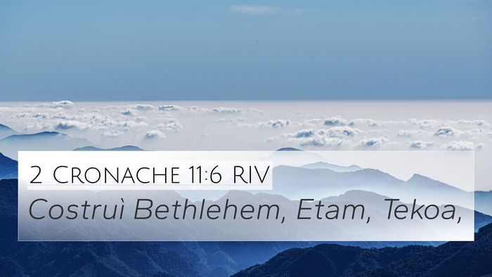 2 Cronache 11:6 RIV Bible Verse Image