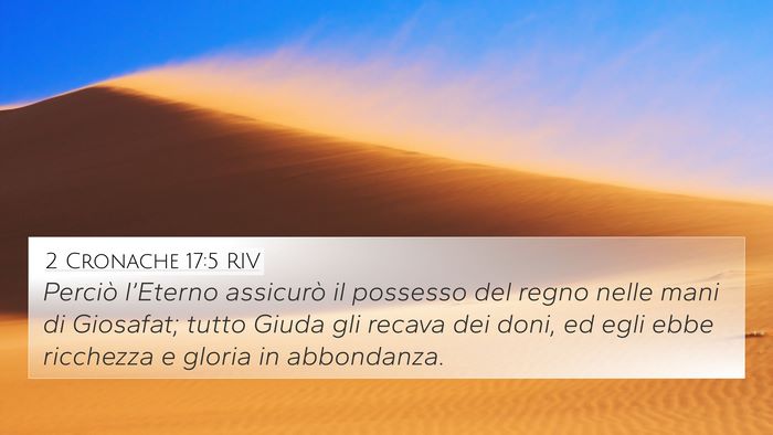 2 Cronache 17:5 RIV Bible Verse Image