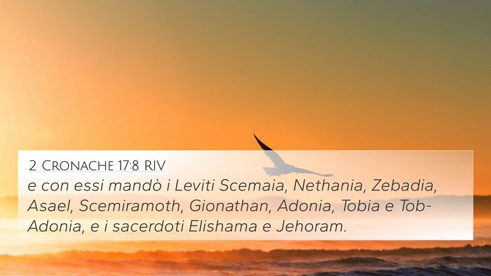 2 Cronache 17:8 RIV 4K Wallpaper - e con essi mandò i Leviti Scemaia, Nethania, - 4K Wallpaper Bible Verse