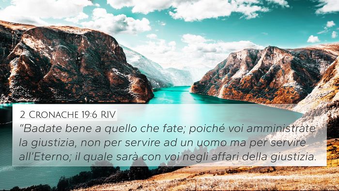2 Cronache 19:6 RIV Bible Verse Image