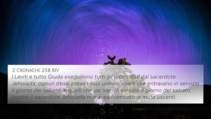 2 Cronache 23:8 RIV Bible Verse Image
