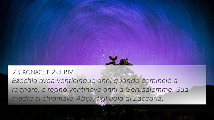 2 Cronache 29:1 RIV Bible Verse Image