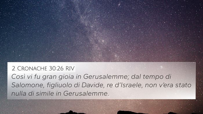 2 Cronache 30:26 RIV Bible Verse Image