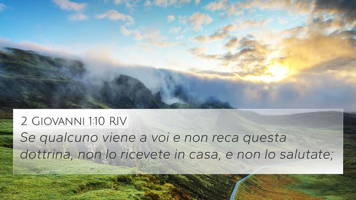 2 Giovanni 1:10 RIV Bible Verse Image