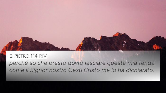 2 Pietro 1:14 RIV Bible Verse Image