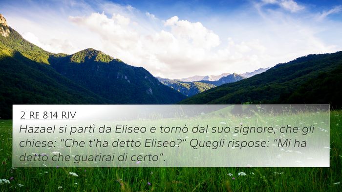 2 Re 8:14 RIV 4K Wallpaper - Hazael si partì da Eliseo e tornò dal suo - 4K Wallpaper Bible Verse