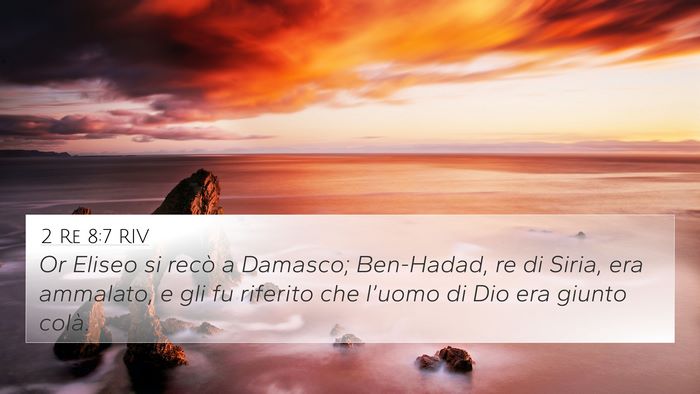 2 Re 8:7 RIV 4K Wallpaper - Or Eliseo si recò a Damasco; Ben-Hadad, re di - 4K Wallpaper Bible Verse