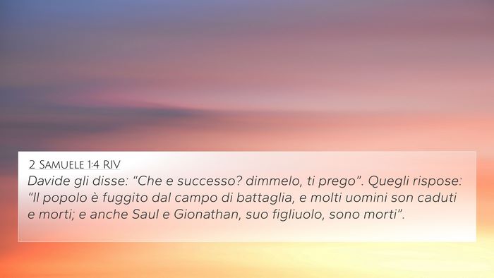 2 Samuele 1:4 RIV Bible Verse Image