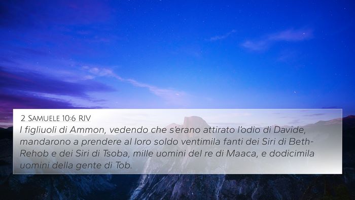 2 Samuele 10:6 RIV Bible Verse Image