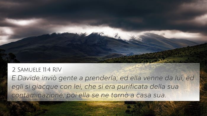 2 Samuele 11:4 RIV Bible Verse Image
