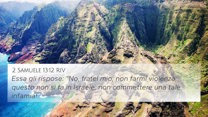 2 Samuele 13:12 RIV Bible Verse Image