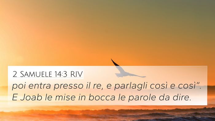 2 Samuele 14:3 RIV 4K Wallpaper - poi entra presso il re, e parlagli così e - 4K Wallpaper Bible Verse