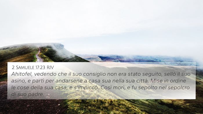 2 Samuele 17:23 RIV Bible Verse Image