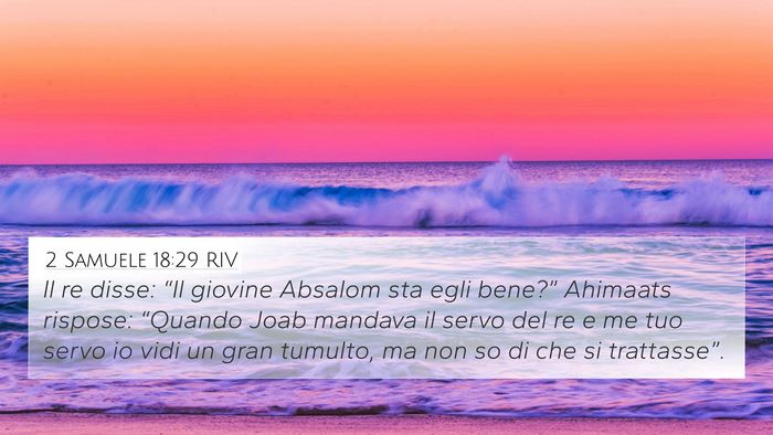 2 Samuele 18:29 RIV Bible Verse Image