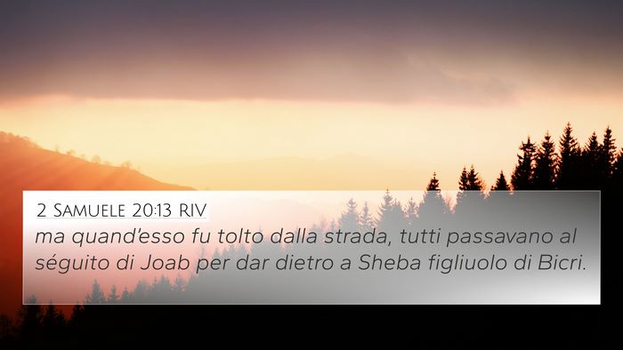 2 Samuele 20:13 RIV Bible Verse Image