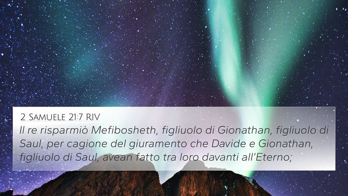 2 Samuele 21:7 RIV Bible Verse Image