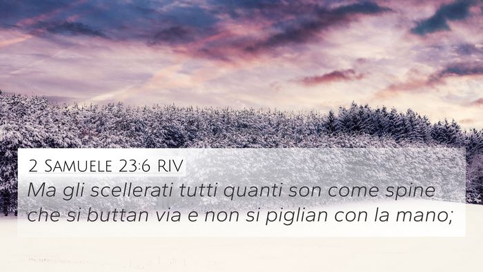 2 Samuele 23:6 RIV Bible Verse Image