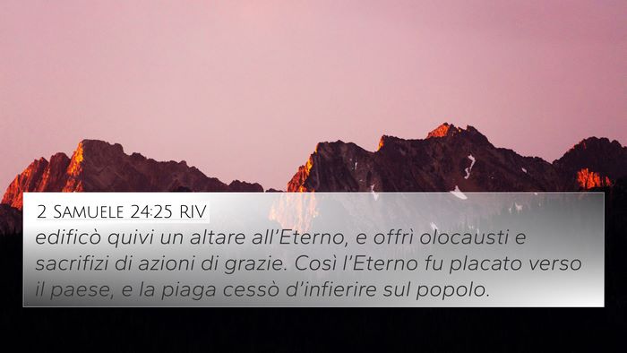 2 Samuele 24:25 RIV Bible Verse Image