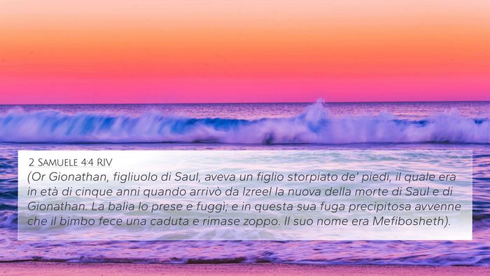 2 Samuele 4:4 RIV Bible Verse Image