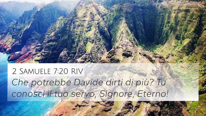 2 Samuele 7:20 RIV Bible Verse Image