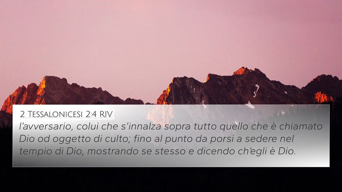 2 Tessalonicesi 2:4 RIV Bible Verse Image