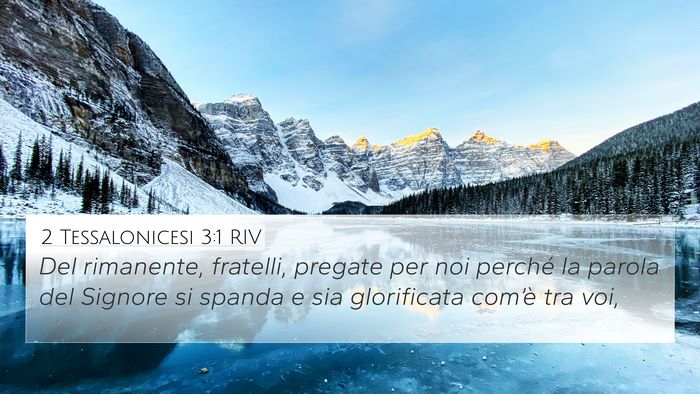 2 Tessalonicesi 3:1 RIV Bible Verse Image