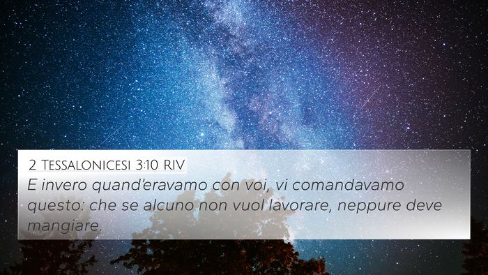2 Tessalonicesi 3:10 RIV Bible Verse Image