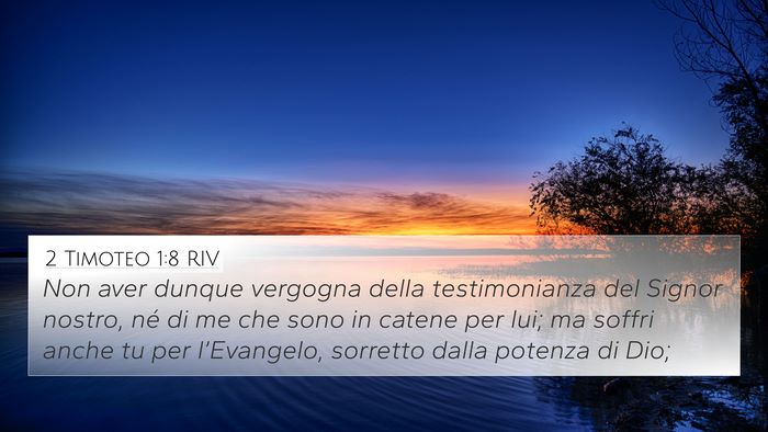 2 Timoteo 1:8 RIV Bible Verse Image