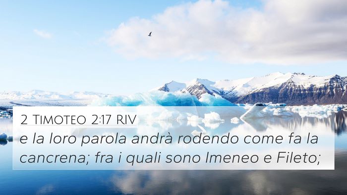 2 Timoteo 2:17 RIV Bible Verse Image