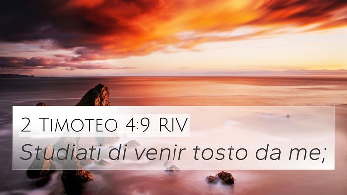 2 Timoteo 4:9 RIV 4K Wallpaper - Studiati di venir tosto da - 4K Wallpaper Bible Verse