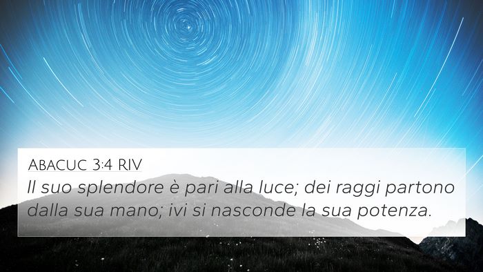 Abacuc 3:4 RIV 4K Wallpaper - Il suo splendore è pari alla luce; dei raggi - 4K Wallpaper Bible Verse