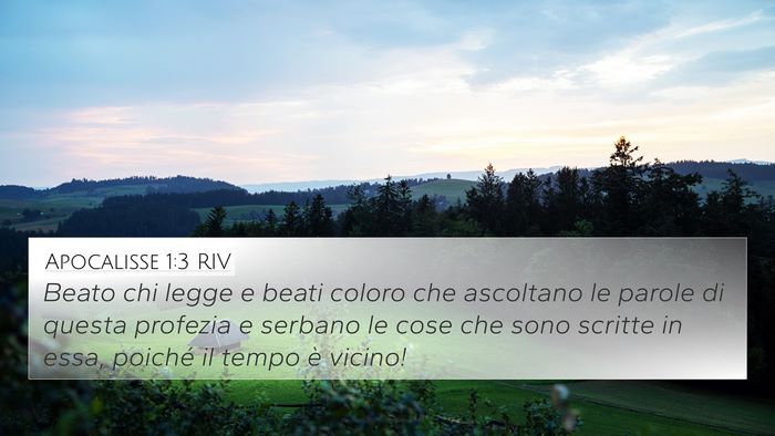 Apocalisse 1:3 RIV Bible Verse Image
