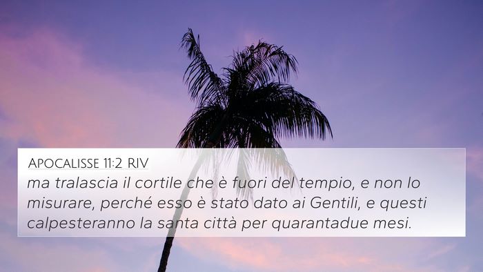 Apocalisse 11:2 RIV Bible Verse Image
