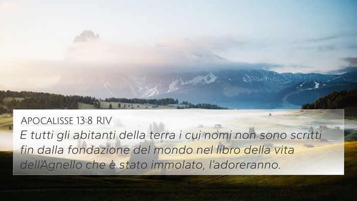 Apocalisse 13:8 RIV Bible Verse Image