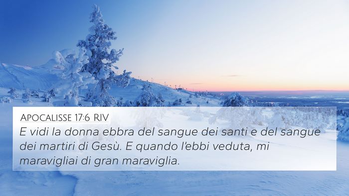 Apocalisse 17:6 RIV Bible Verse Image
