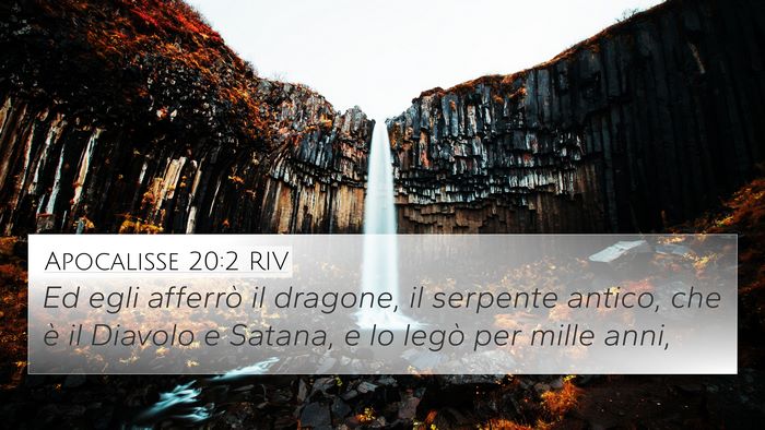 Apocalisse 20:2 RIV Bible Verse Image